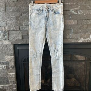 Rag & Bone Light Acid Wash Skinny Jeans